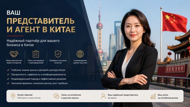 Ваш представитель и агент в Китае: надежный партнер для бизнеса